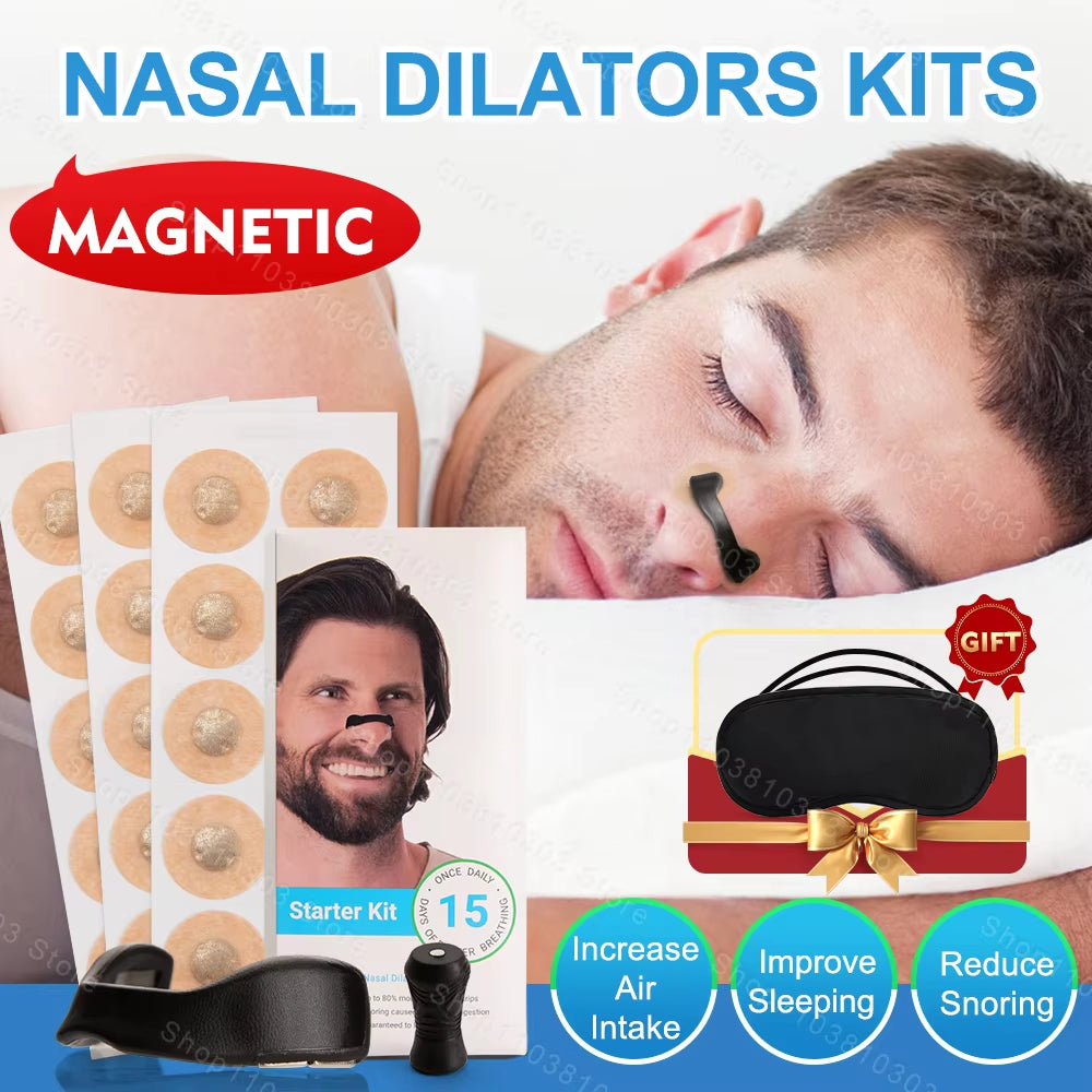 Magnetic Nose Dilator anti Snoring Nose Patch Easy Breath Anti-Snoring Stop Snoring Device Preventing Snoring Improve Sleeping