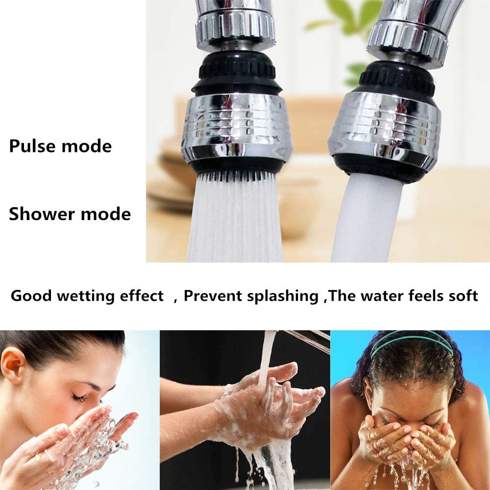 Kitchen Gadgets 2 Modes 360 Rotatable Bubbler High Pressure Faucet Extender